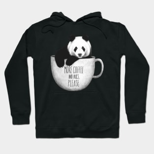 Panda with coffee Hoodie